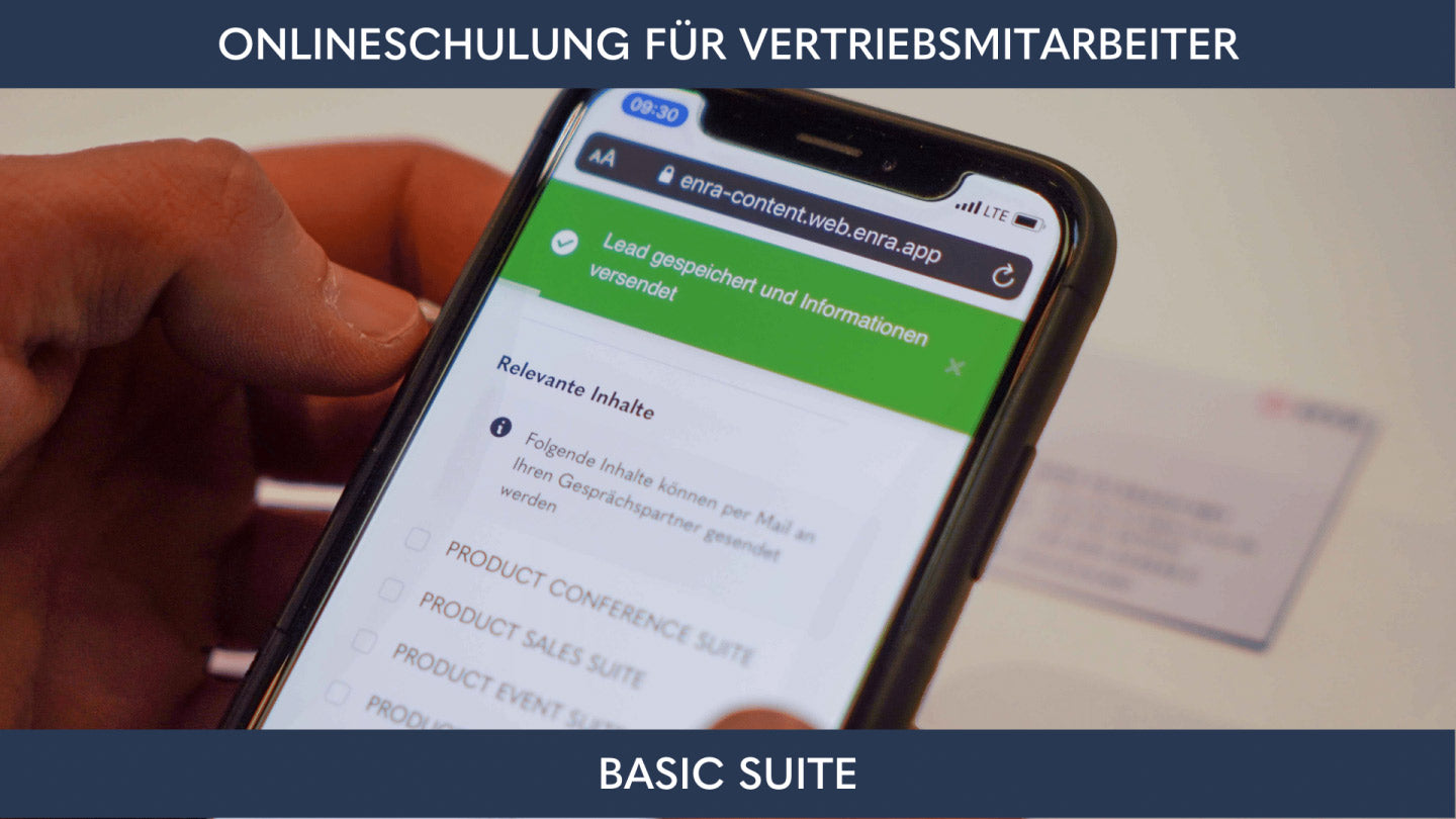ONLINESCHULUNG FÜR VERTRIEBSMITARBEITER (BASIC SUITE) - Dienstleistung